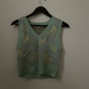 Fruity banana sweater vest medium